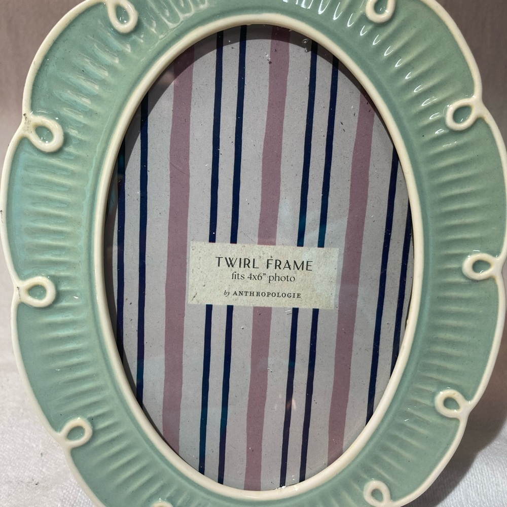 Anthropologie Seafoam Oval Frame